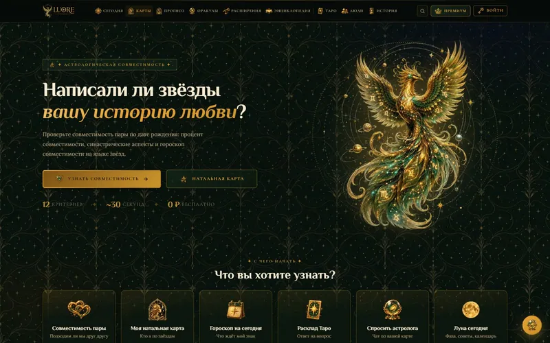 LUORE — Астро-приложение